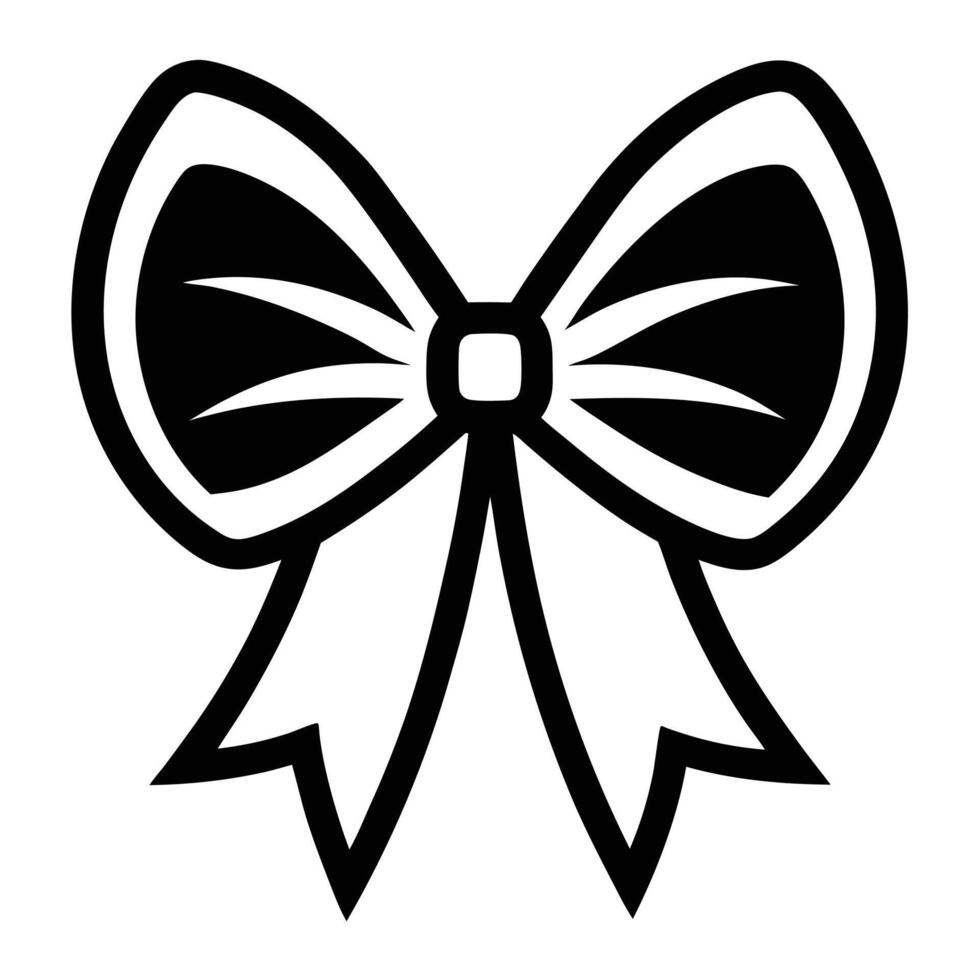 Black Cartoon Bows Design Icon Illustration vector