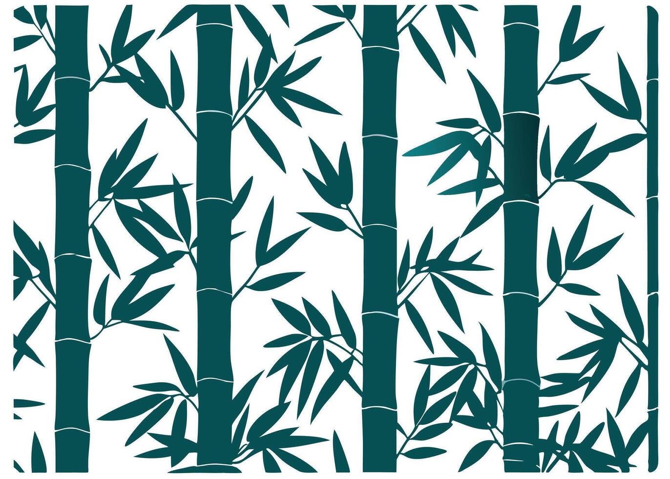 Bamboo horizontal frame on green. vector