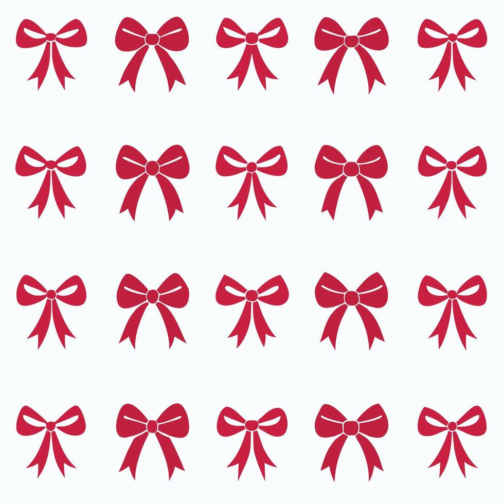 Decorative bow icon art template red color. vector