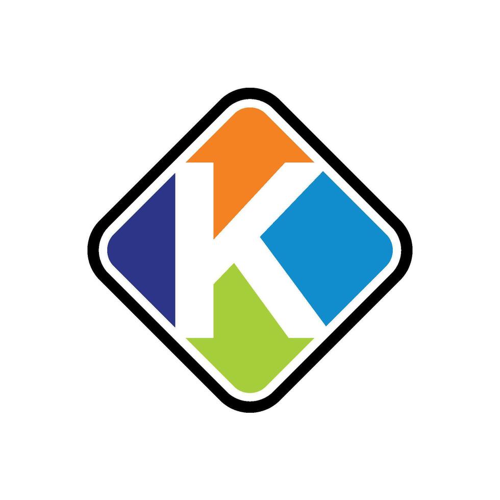 Letter K Initial Logo Template illustration Design vector