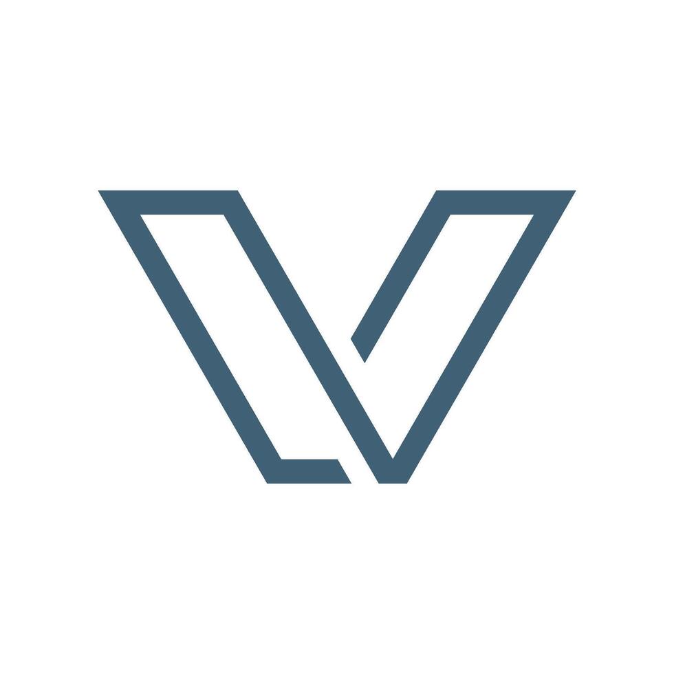 Simple Monoline Letter V Logo Template Illustration Design. EPS 10. vector