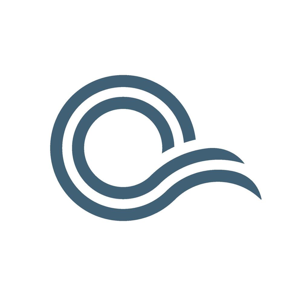Two Wave Lines Letter Q Logo Template Illustration Design. EPS 10. vector
