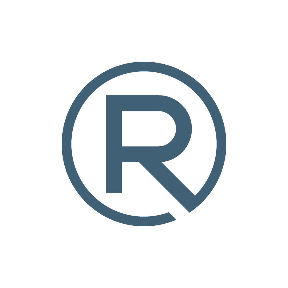 Circle R Letter Logo Template Illustration Design. EPS 10. vector