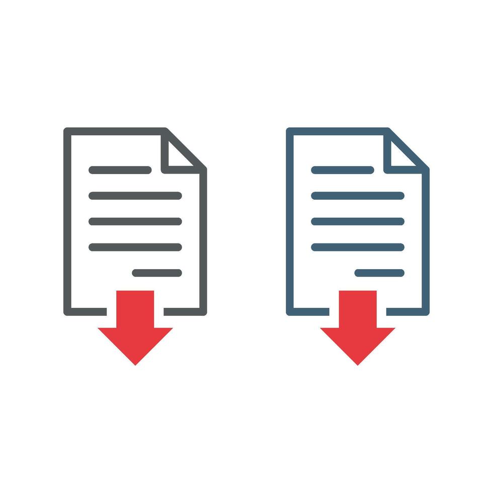 Set Document Download Icon Logo Template Illustration Design. EPS 10. vector