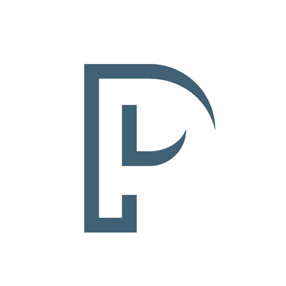 Minimalist Letter P Icon Logo Template Illustration Design. EPS 10. vector