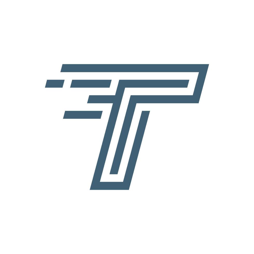Fast Pixel Letter T Logo Template Illustration Design. EPS 10. vector