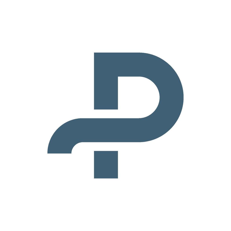 Thick Line Letter P Icon Logo Template Illustration Design. EPS 10. vector