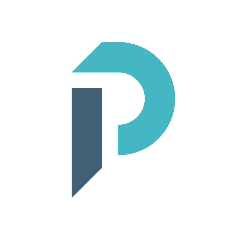 Two Colors Letter P Icon Logo Template Illustration Design. EPS 10. vector