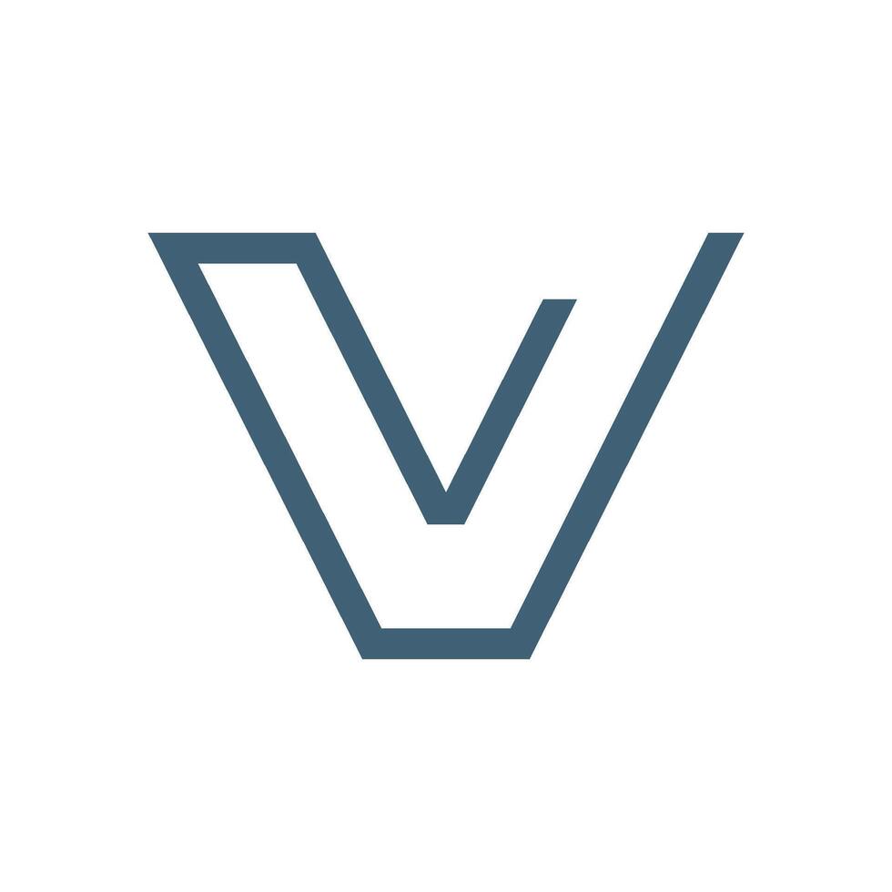 Line of Letter V Logo Template Illustration Design. EPS 10. vector