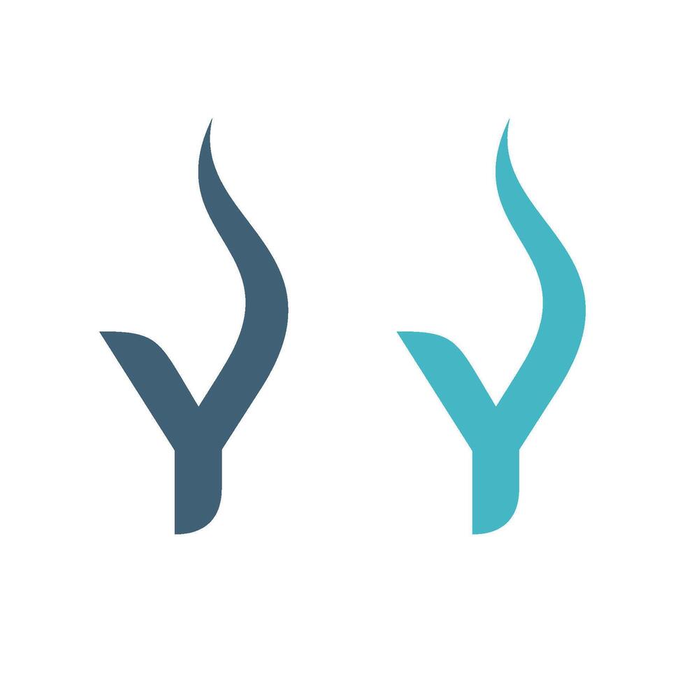 Antler Horn Letter Y Logo Template Illustration Design. EPS 10. vector