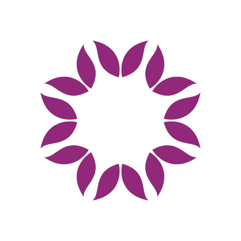 Blossom Flower Border Frame Logo Template Illustration Design. EPS 10. vector