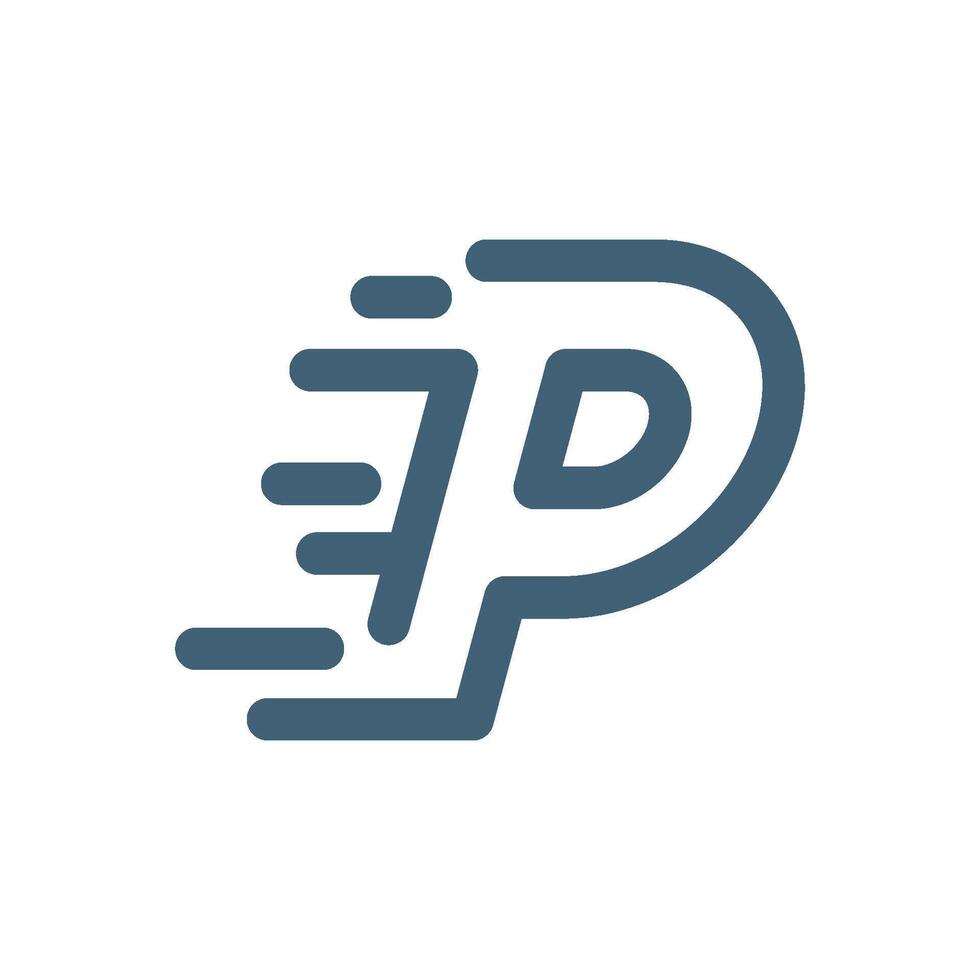 Pixelated Letter P Icon Logo Template Illustration Design. EPS 10. vector