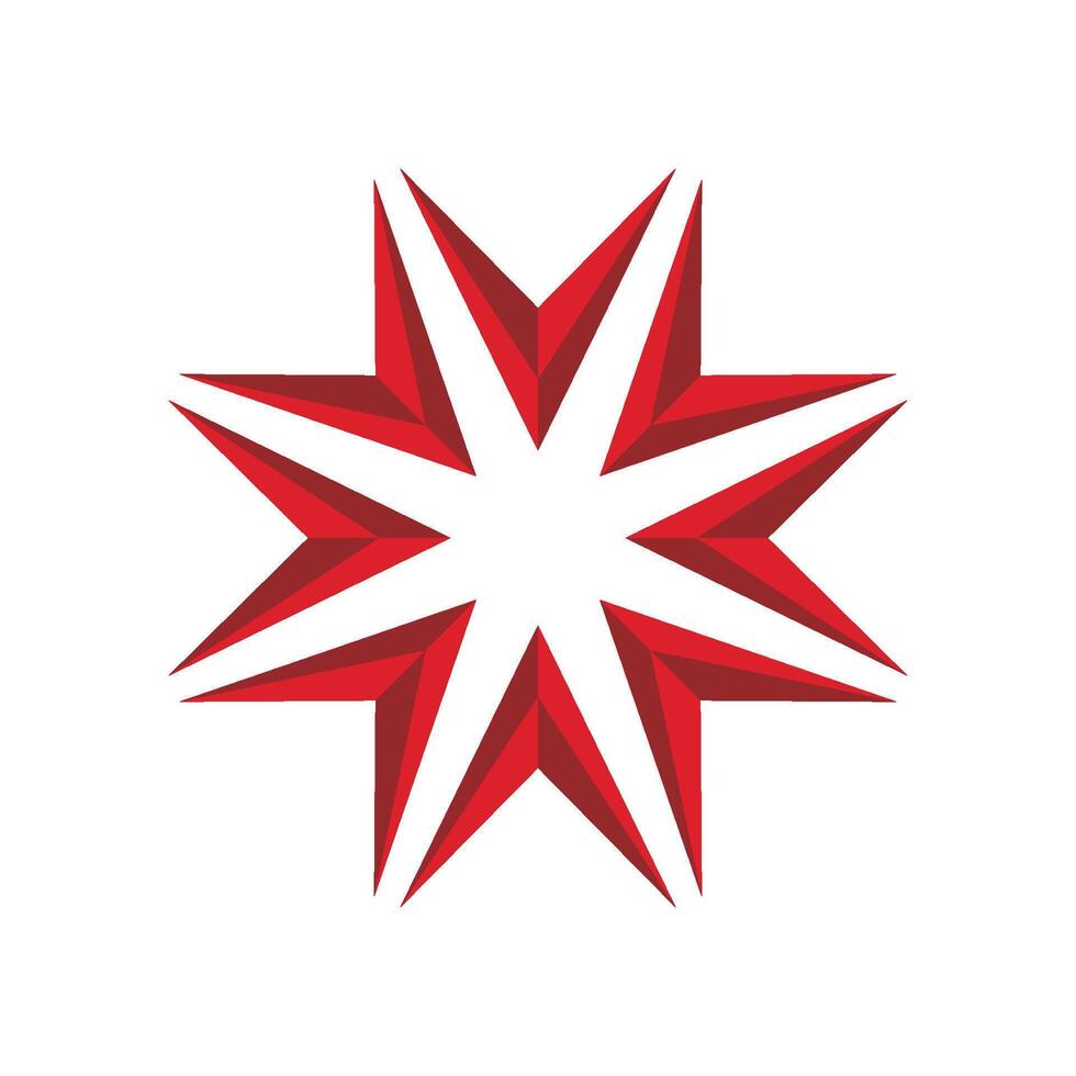 Red Star Logo Template design Illustration Design. EPS 10. vector