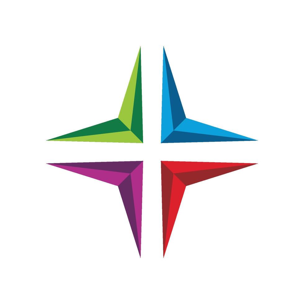 Colorful Star Logo Template design Illustration Design. EPS 10. vector