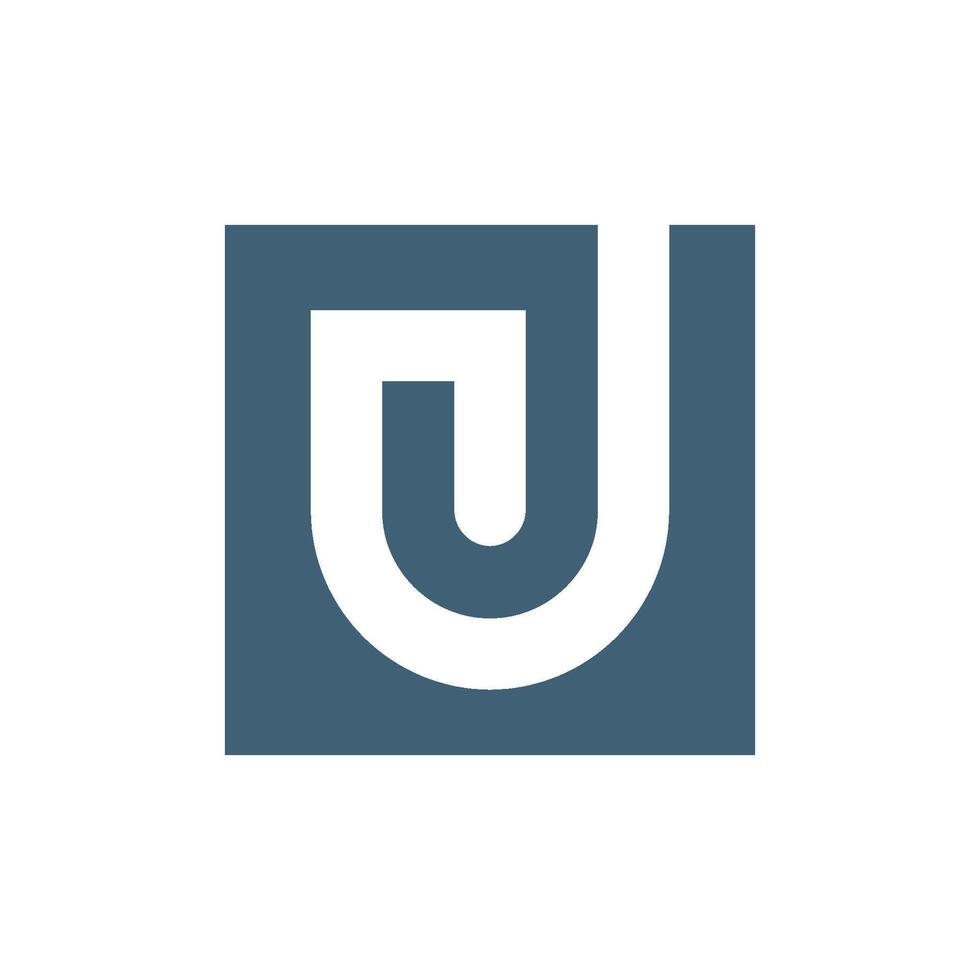 Square Decorative Letter U Logo Template Illustration Design. EPS 10. vector