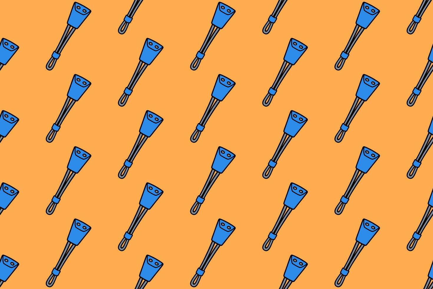 climbing trapezoid stopper colorful seamless pattern on orange background set. doodle carved chock equipment illustration pattern background. chock nut background for climbing sport club merchandise vector