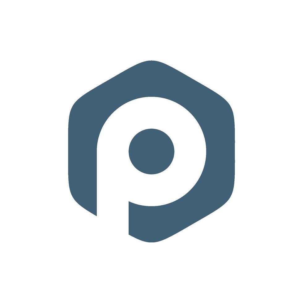 Hexagon Letter P Inside Icon Logo Template Illustration Design. EPS 10. vector
