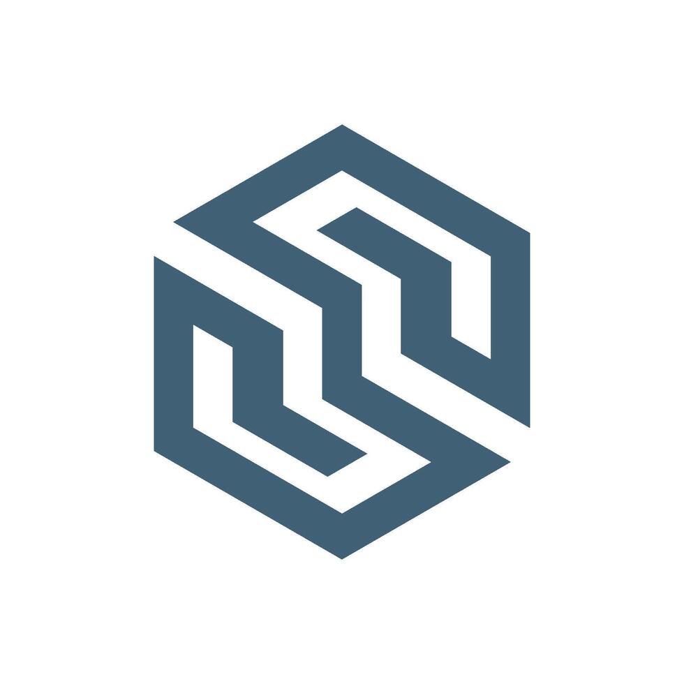 Abstract Hexagonal Letter S Logo Template Illustration Design. EPS 10. vector