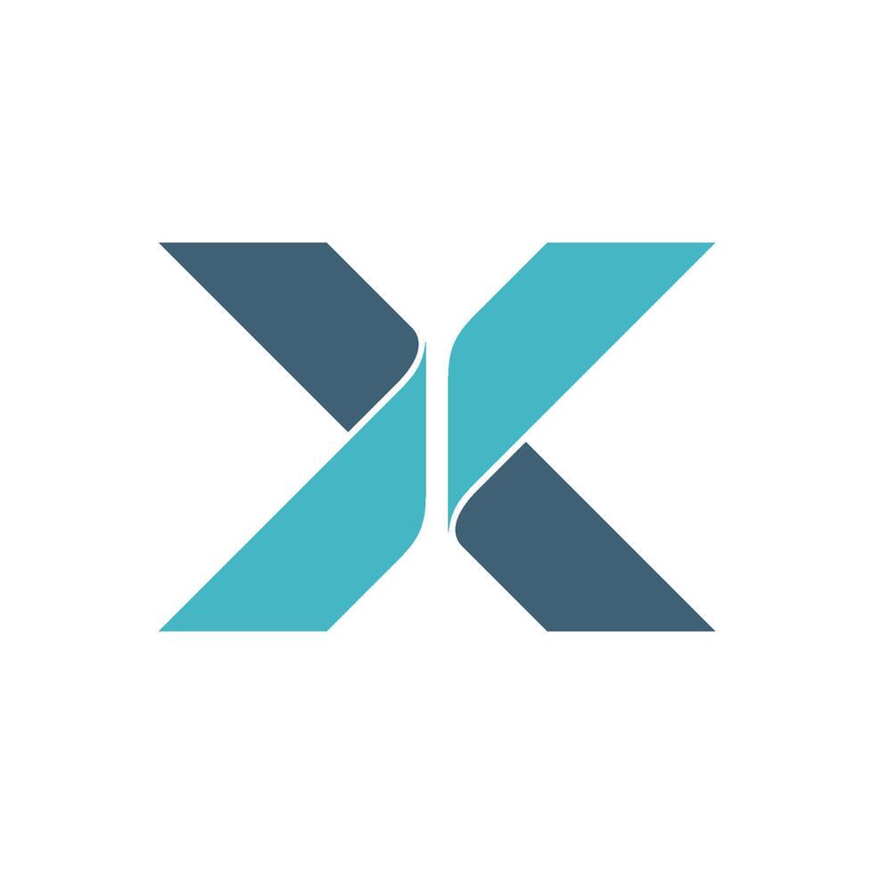 Folded Letter X Logo Template Illustration Design. EPS 10. vector