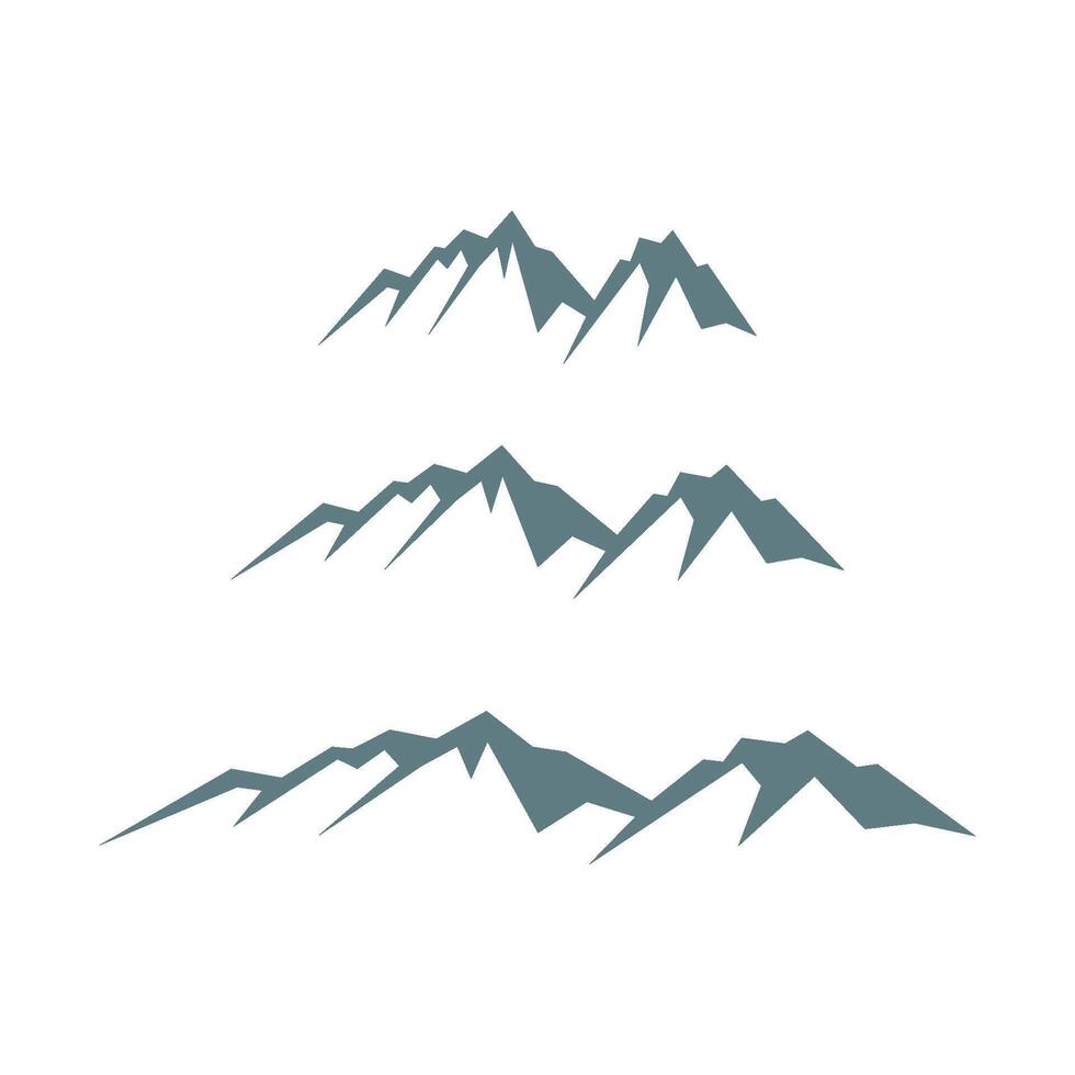 Set Natural Stone Mountain Logo Template Illustration Design. EPS 10. vector