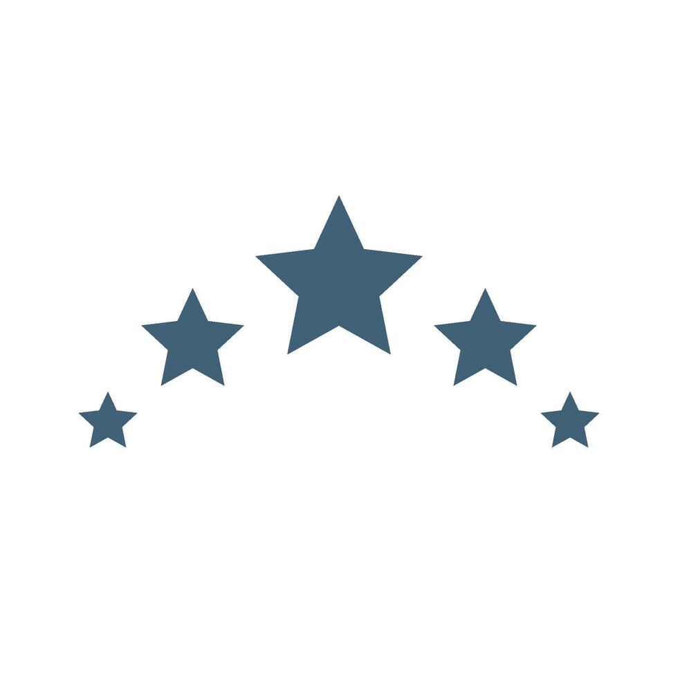 Five Blue Star Logo Template Illustration Design. EPS 10. vector