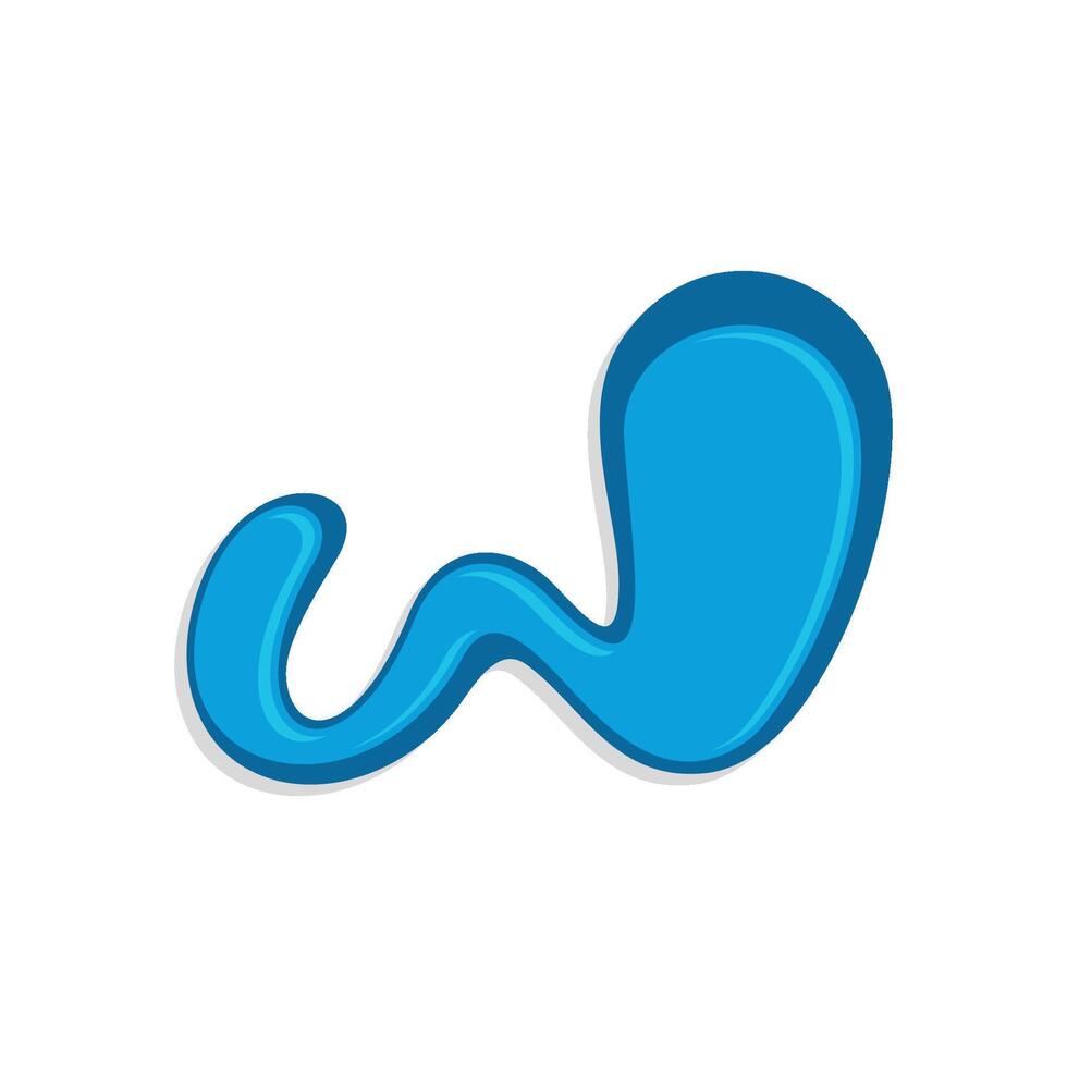 Letter W Water Logo Template Illustration Design. EPS 10. vector