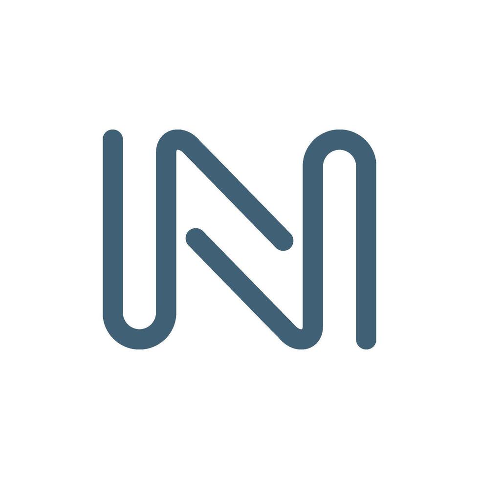 Monoline Balance Letter N Logo Template Illustration Design. EPS 10. vector