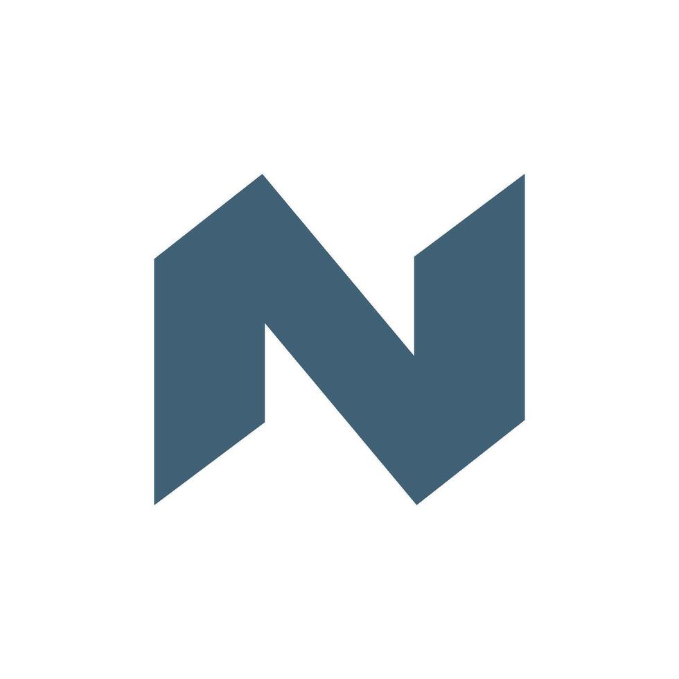 Simple Block Letter N Logo Template Illustration Design. EPS 10. vector