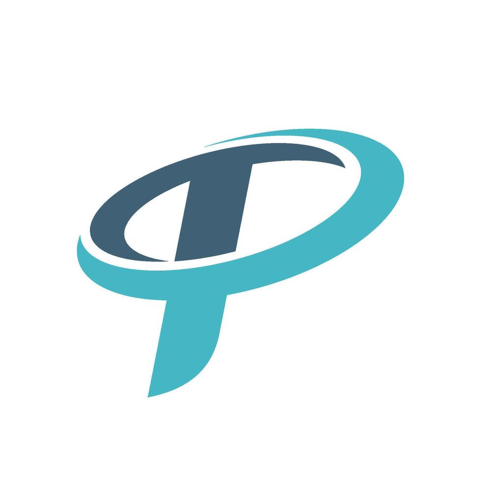 Ring Swoosh Letter P Icon Logo Template Illustration Design. EPS 10. vector