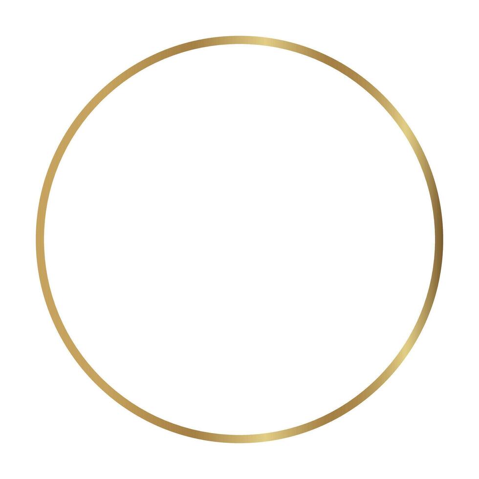 Gold circular frame, circle sketch, circle design, layered circular frame, accessory frame, text. vector