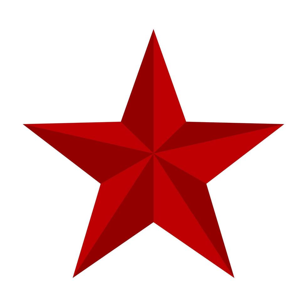 Red star icon on white background. illustration Element 9maya illustration vector