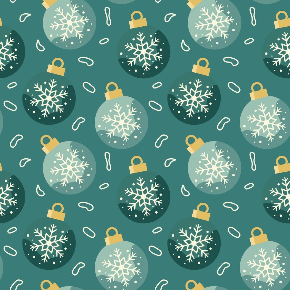 Seamless pattern of Christmas balls vector