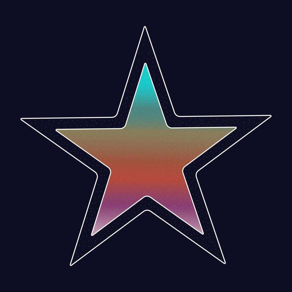 A shiny star on an isolated background Icon Illustration vector