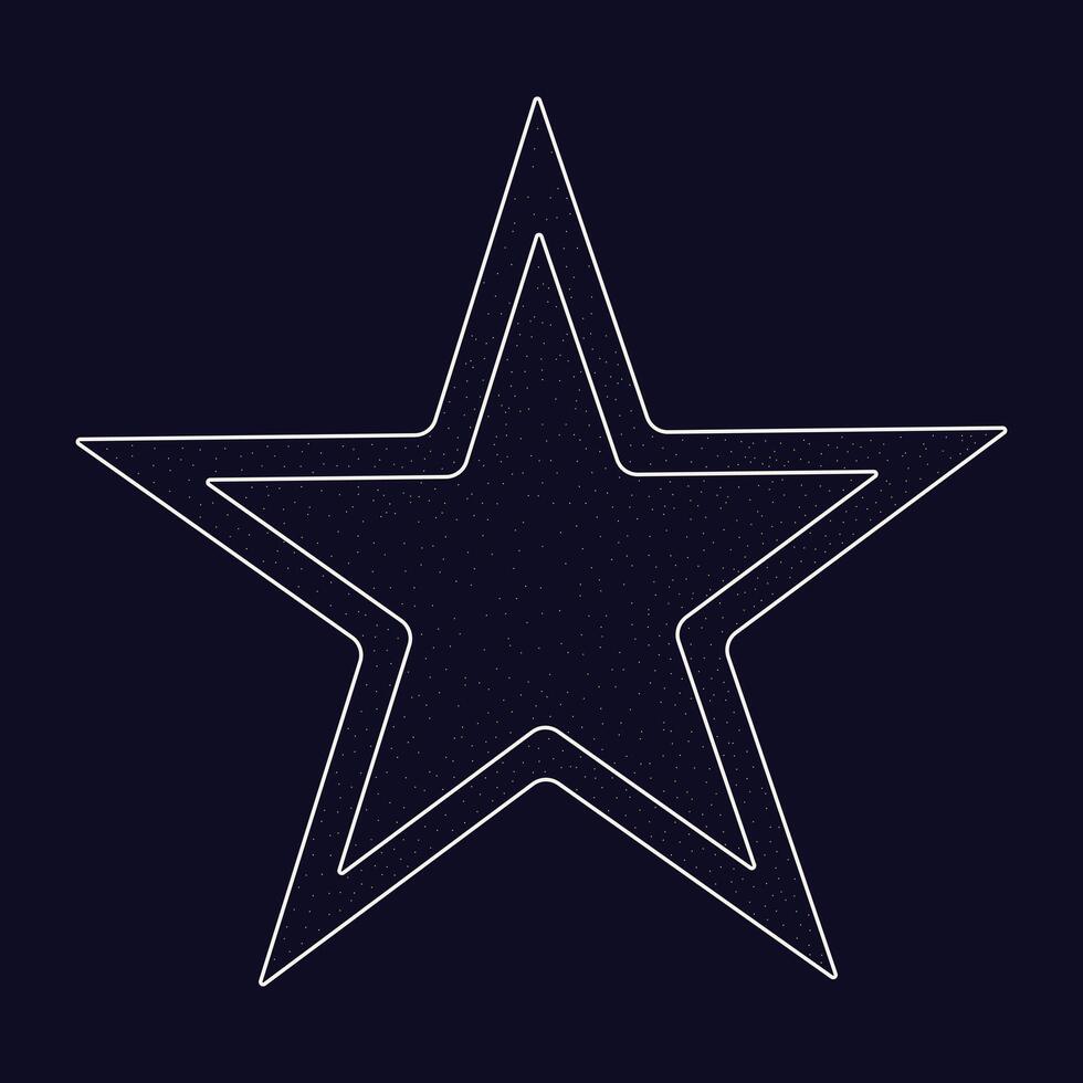 A shiny star on an isolated background. Icon Illustration vector