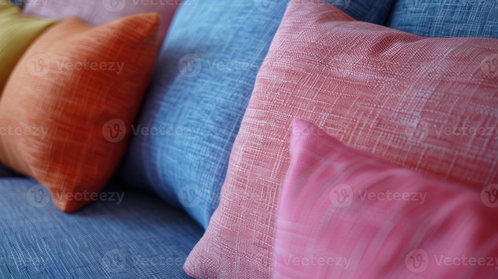 Colorful pillows on a couch photo