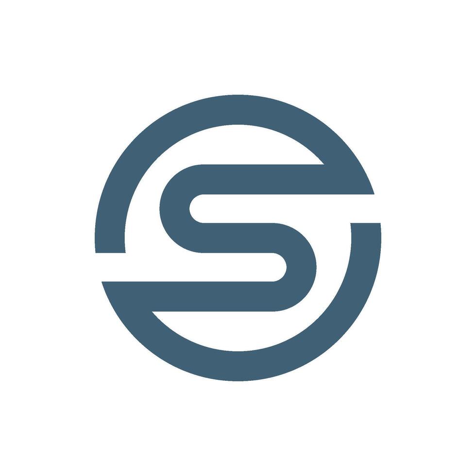Circle Bold Line Letter S Logo Template Illustration Design. EPS 10. vector