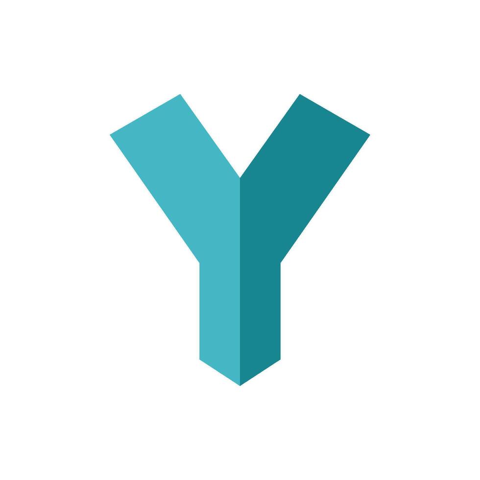 Half Side Blue Letter Y Logo Template Illustration Design. EPS 10. vector