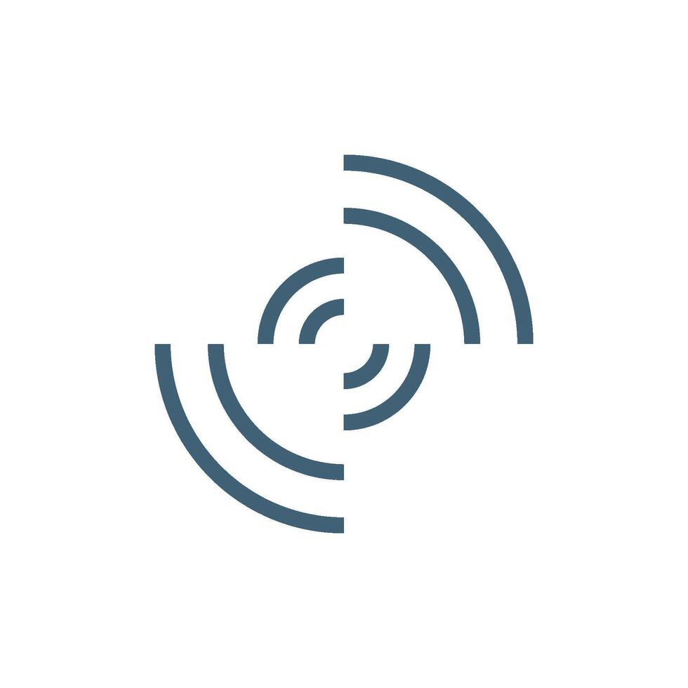 Abstract Target Haircross Blue Line Signal Sign Icon Logo Template Illustration Design. EPS 10. vector
