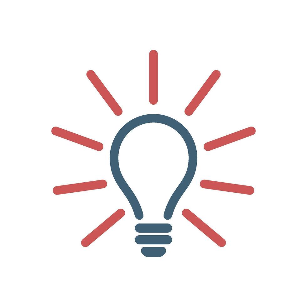Simple Line Light Bulb Logo Template Illustration Design. EPS 10. vector