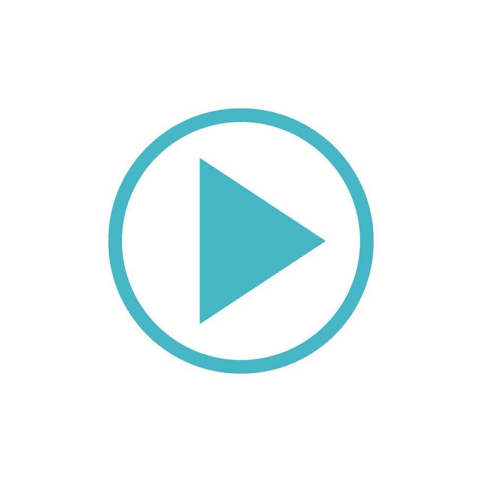 Play Button Icon Logo Template Illustration Design. EPS 10. vector