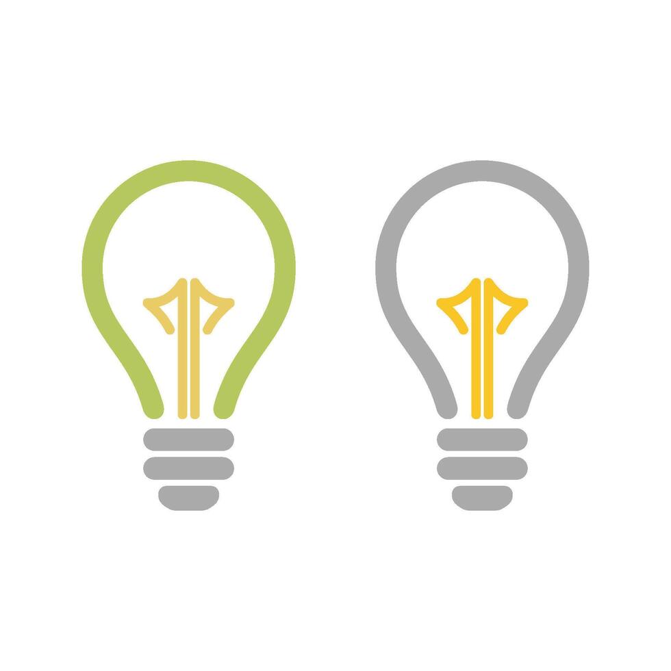 Set Light Bulb Idea Logo Template Illustration Design. EPS 10. vector