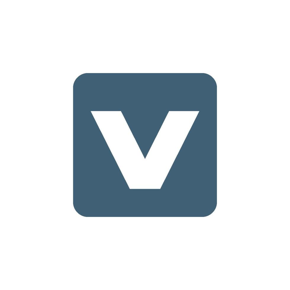 Square Block Letter V Logo Template Illustration Design. EPS 10. vector