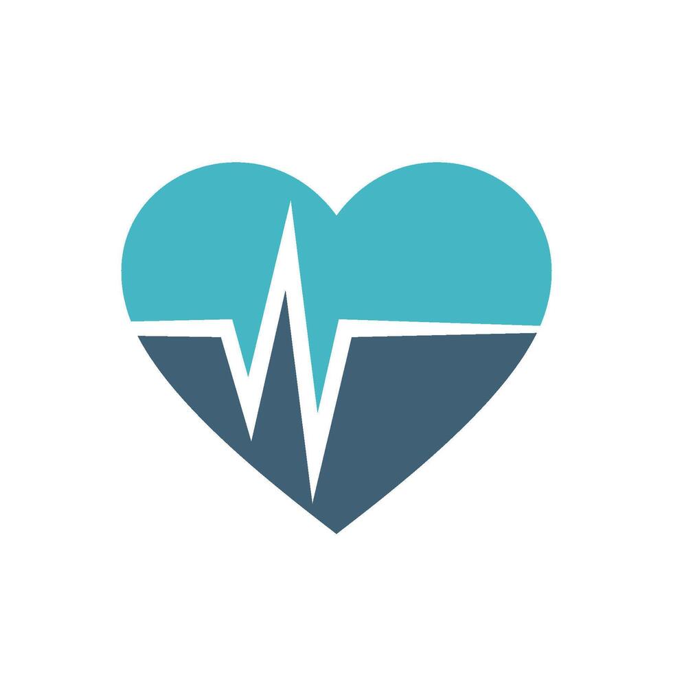 Heart and Pulse - W Letter Logo Template Illustration Design. EPS 10. vector