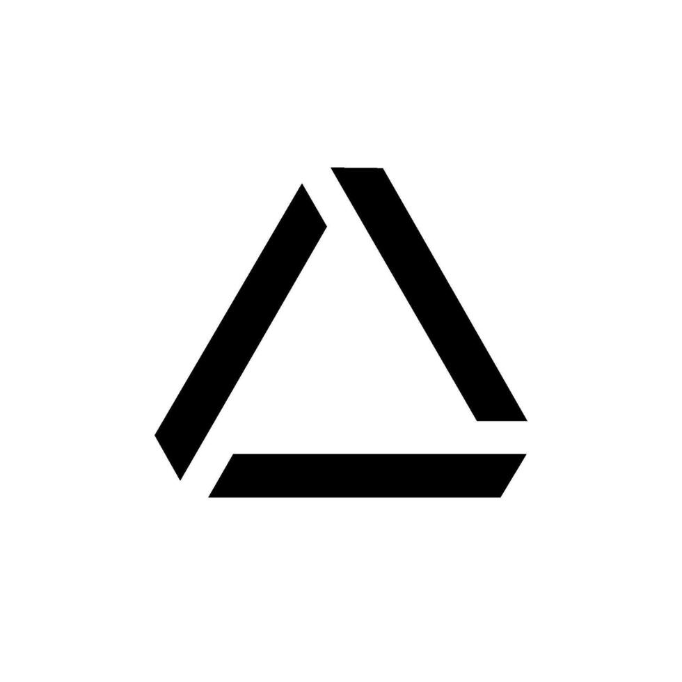 Black Triangle Trinity Logo Template Illustration Design. EPS 10. vector