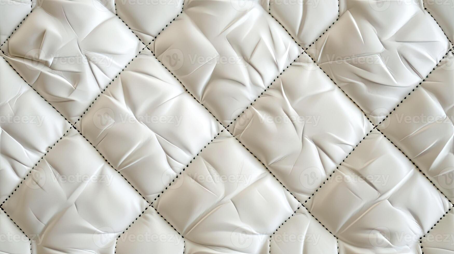 White leather texture background with diamond pattern photo