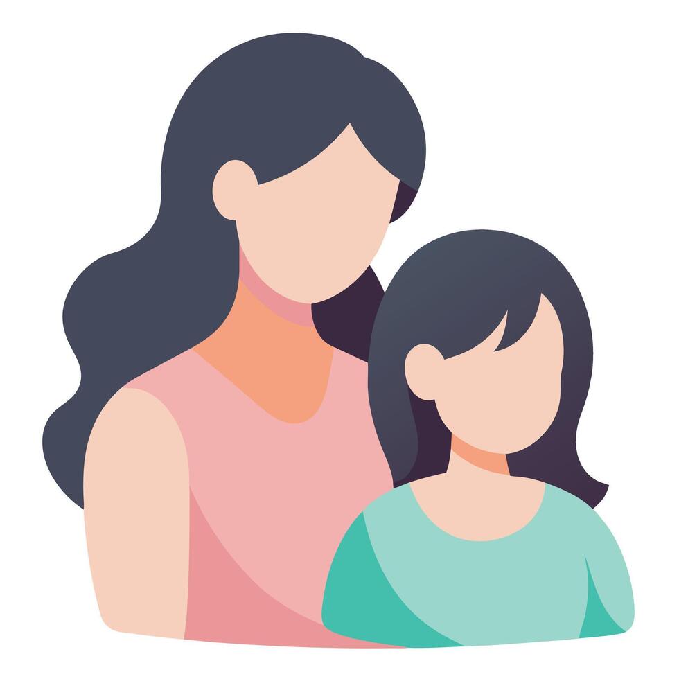 Clean and balanced design highlighting a devoted mother on Happy Mother's Day vector