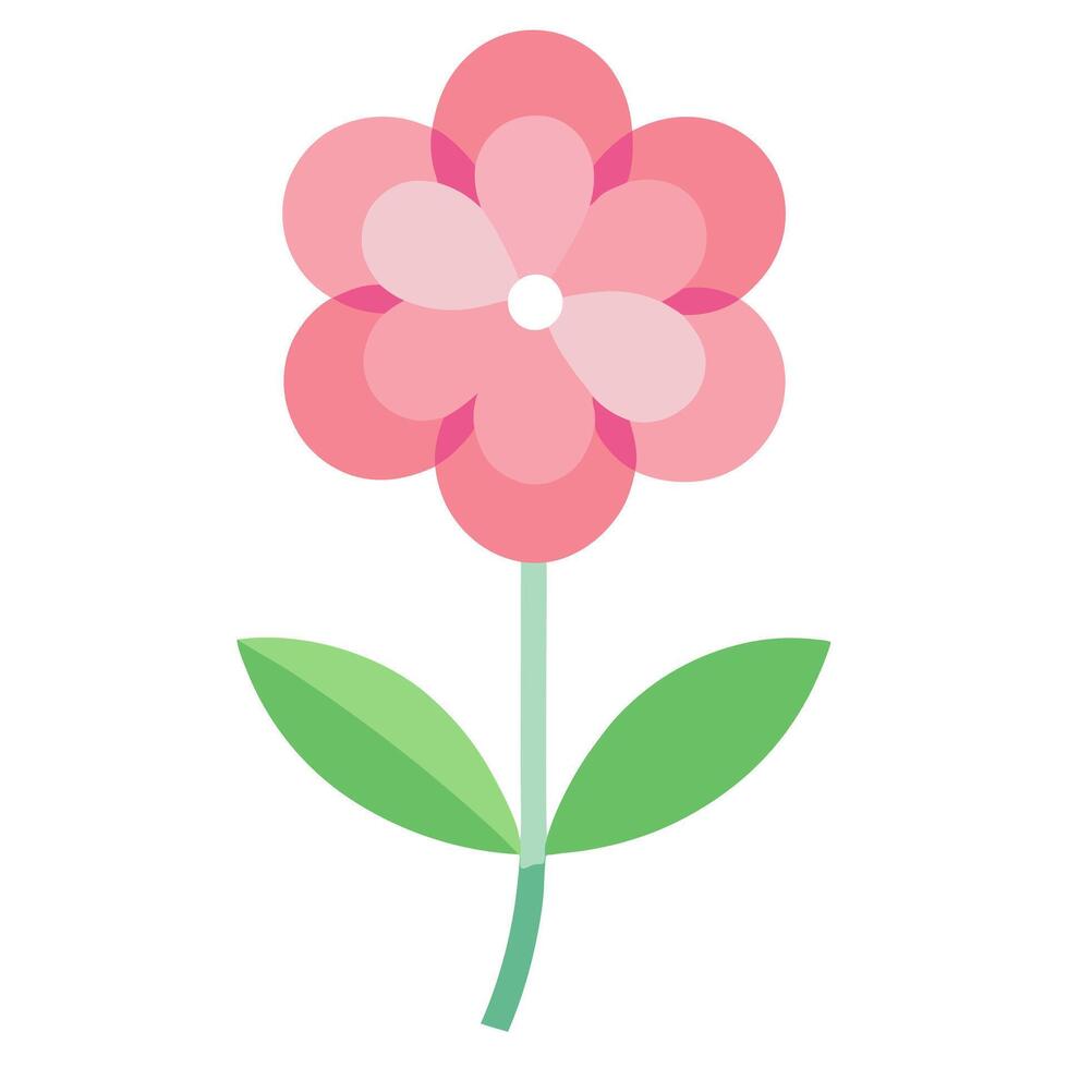 Delicate Spring Blossom. Minimalist Flat illustration Flower Illustration soft cute plant clean vector