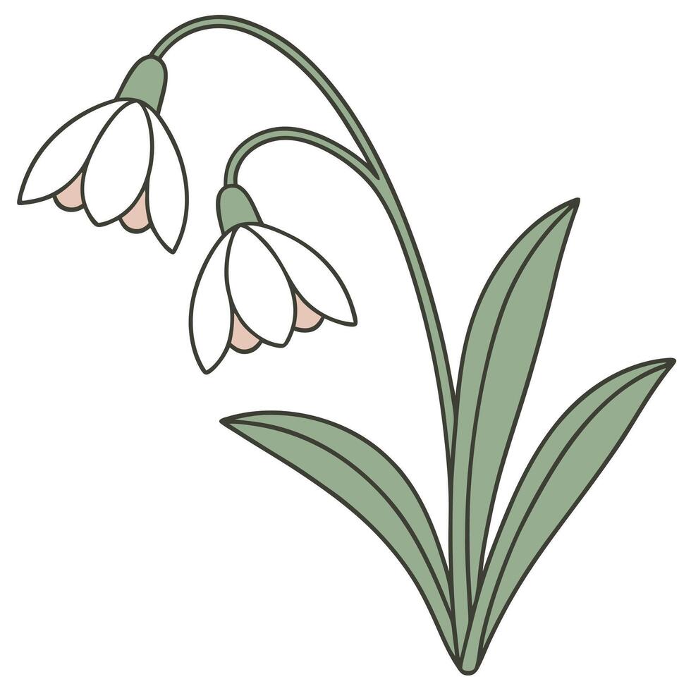 Gentle Spring Easter Flower. Simple Flat Icon Design, Perfect for Springtime Celebrations vector