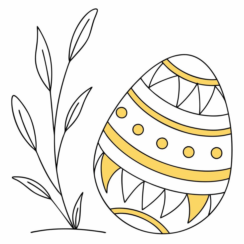 Modern Minimalist Easter Egg. Flat Design Illustration cute card icon clean happy vector