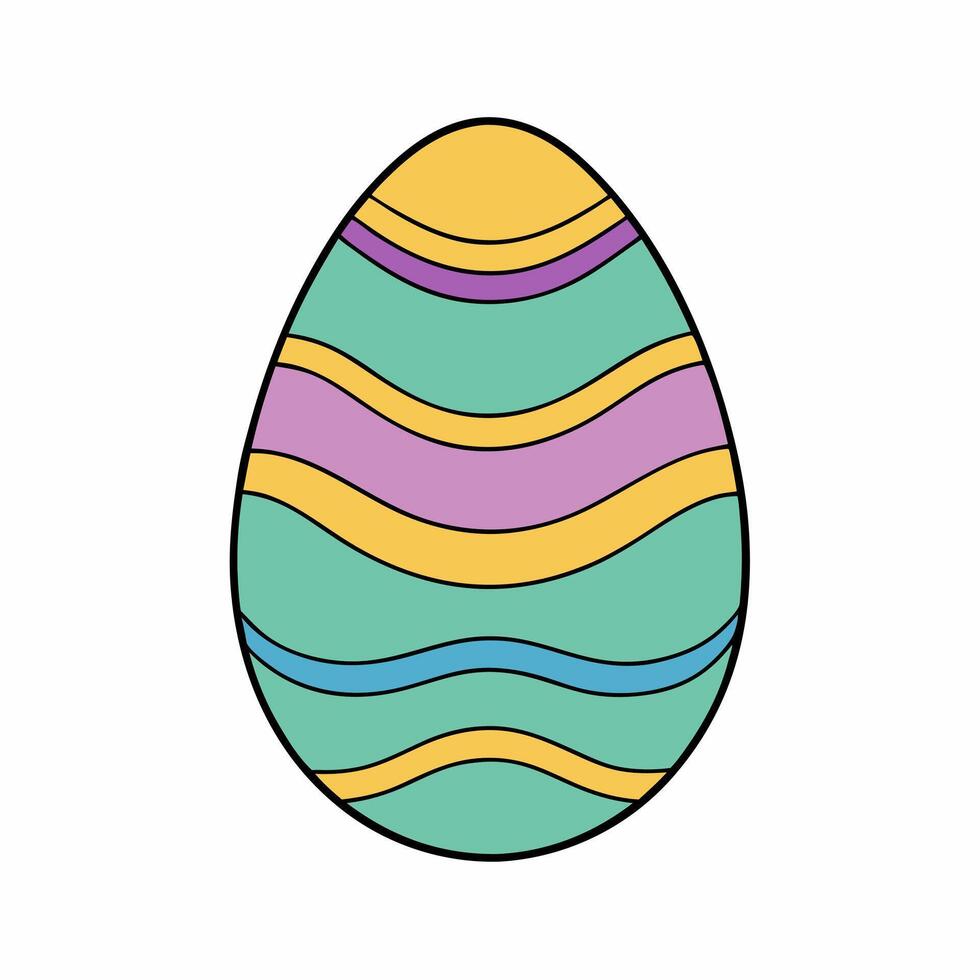 Modern Minimalist Easter Egg. Flat Design Illustration icon cute card happy spring pastel vector